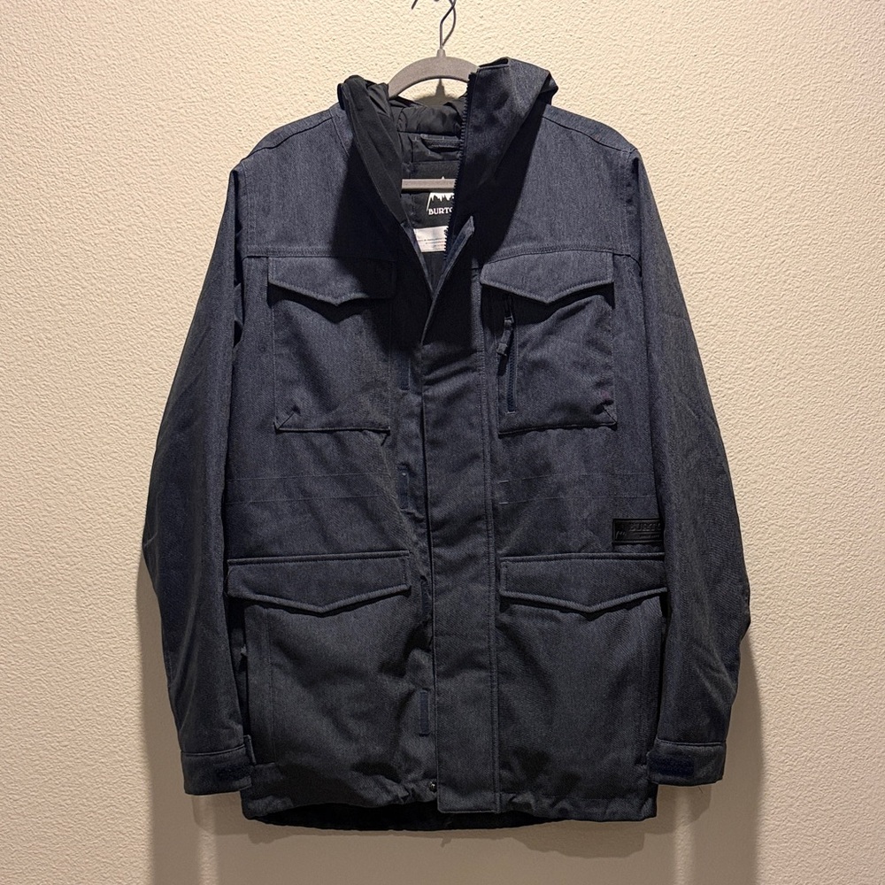 Burton Men's Hooded Field Jacket - Navy Blue